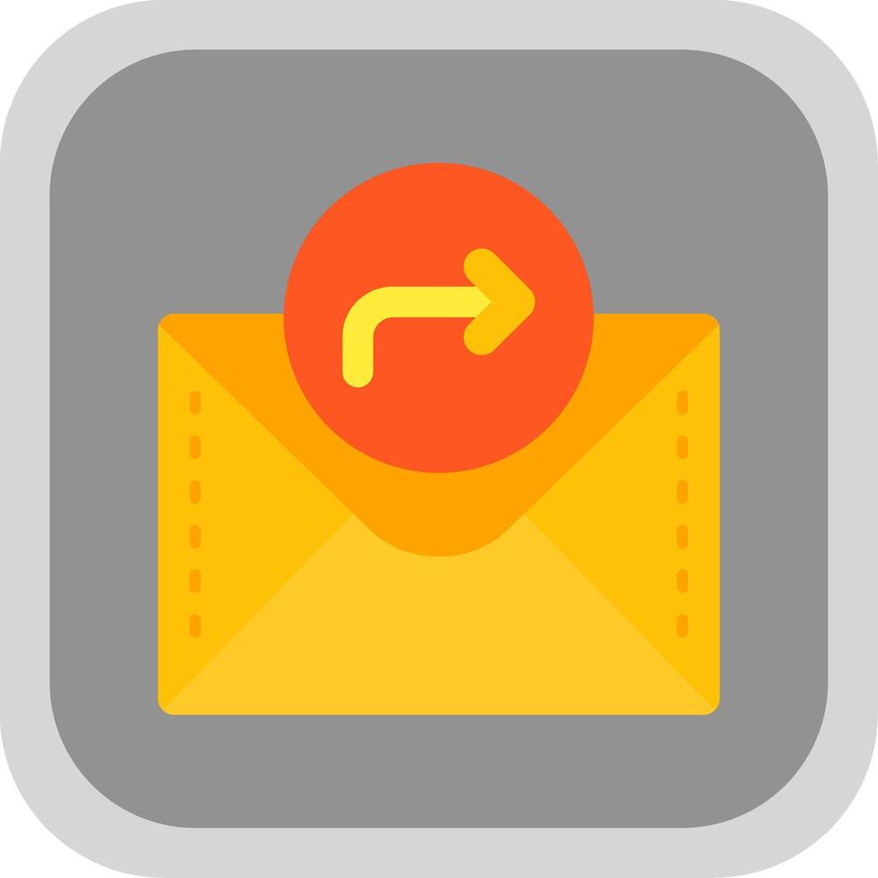 Right arrow Flat Round Corner Icon vector