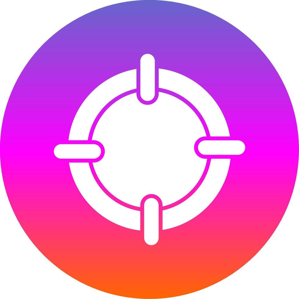 Goal Glyph Gradient Circle Icon vector