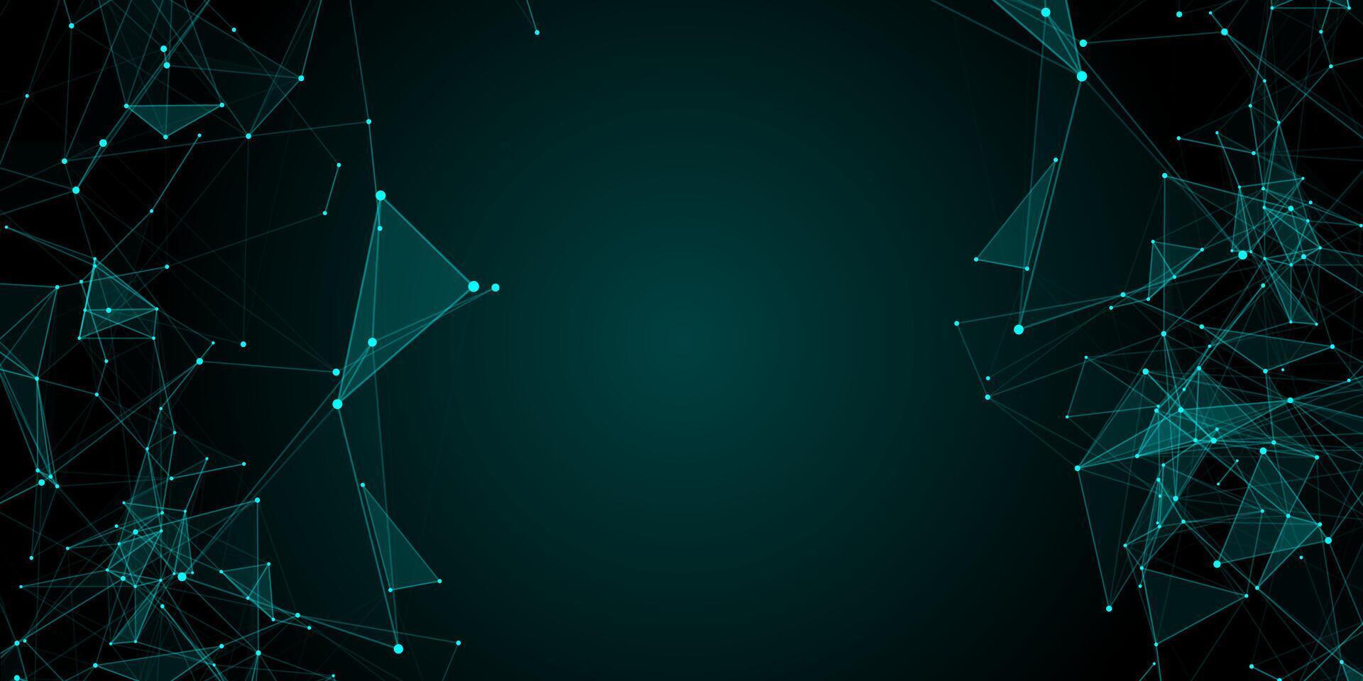 abstract banner with low poly plexus design vector