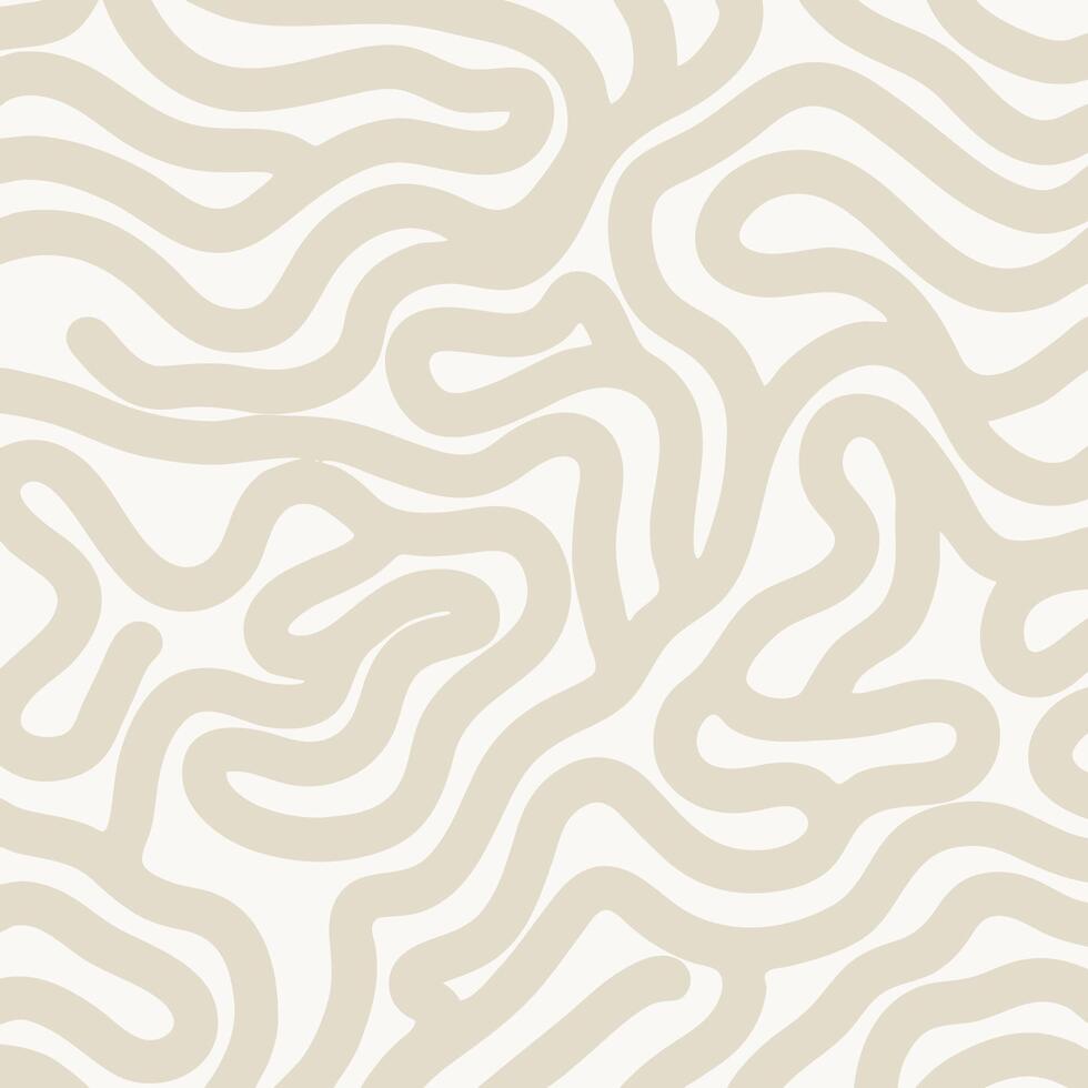 abstract hand drawn pattern design in neutral colours vector