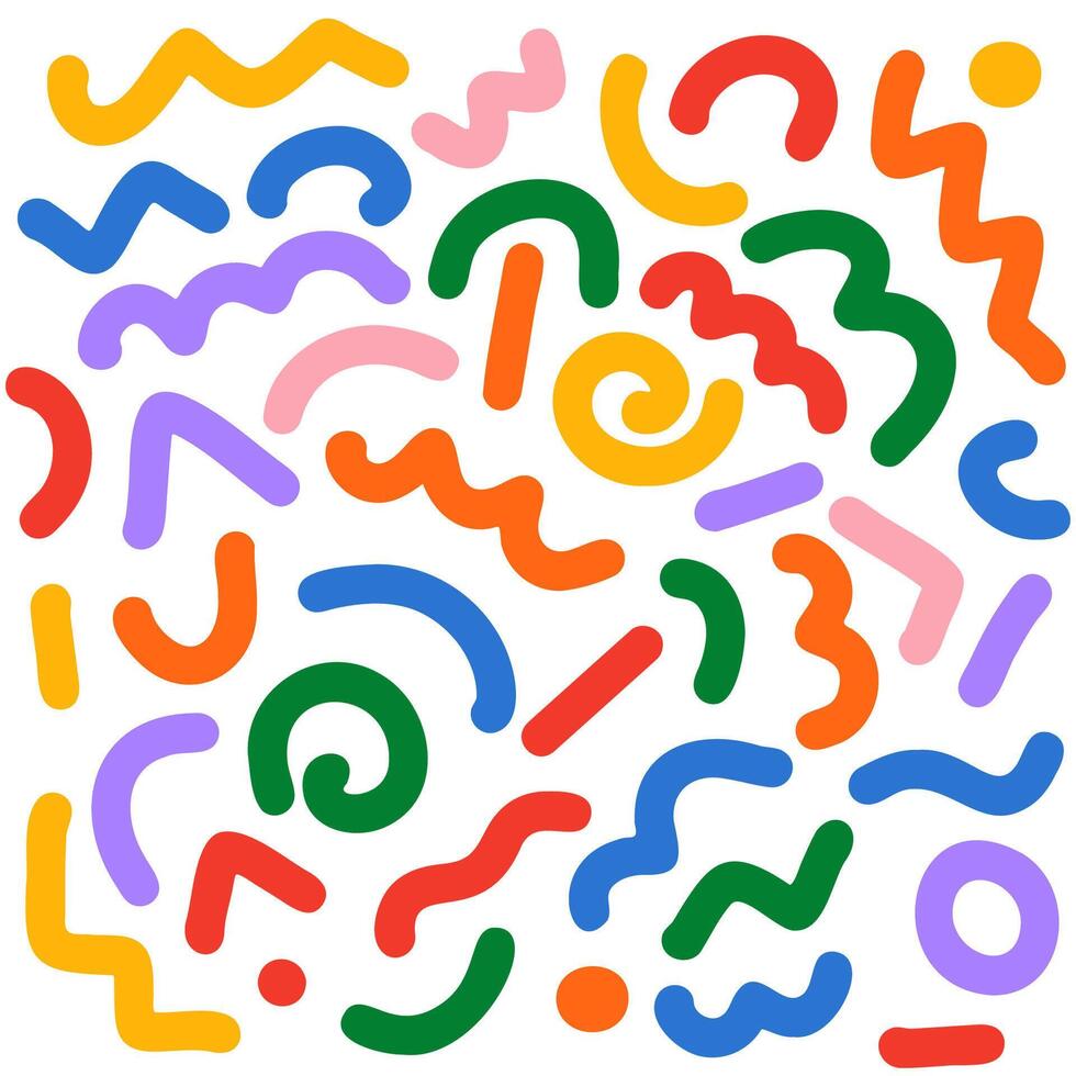 random fun hand drawn doodle pattern background vector