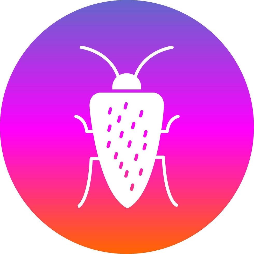 Cockroach Glyph Gradient Circle Icon vector