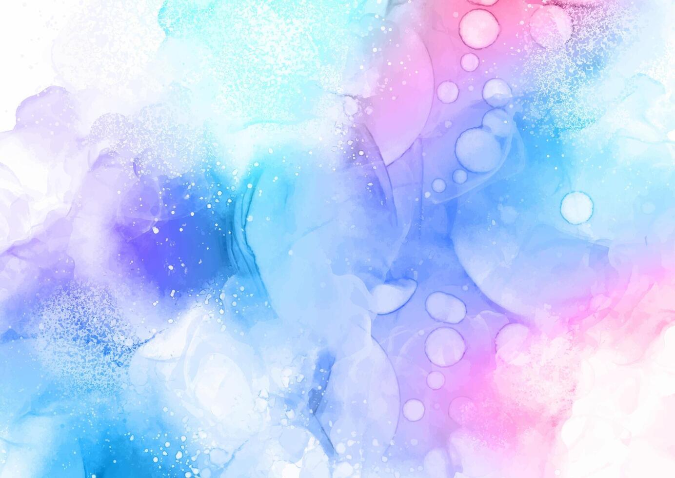 Pastel coloured hand painted alcohol ink background vector