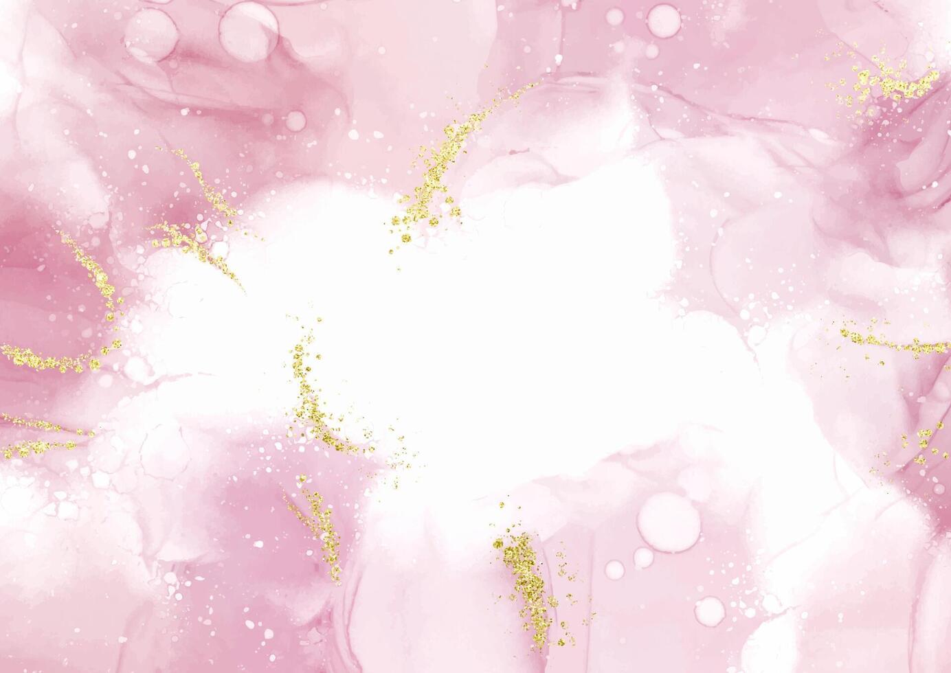 pastel pink elegant hand painted alcohol ink background vector