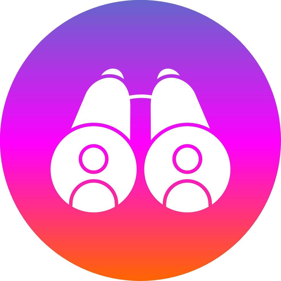 Binoculars Glyph Gradient Circle Icon vector