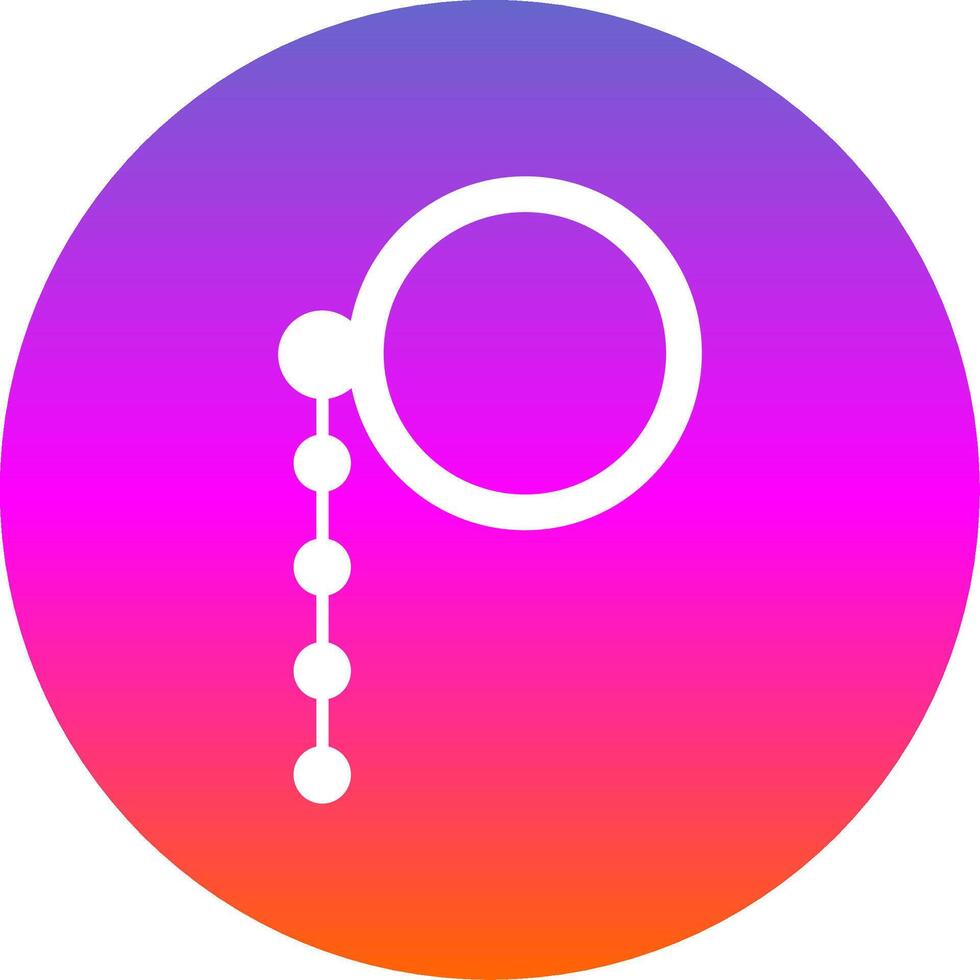 Monocle Glyph Gradient Circle Icon vector