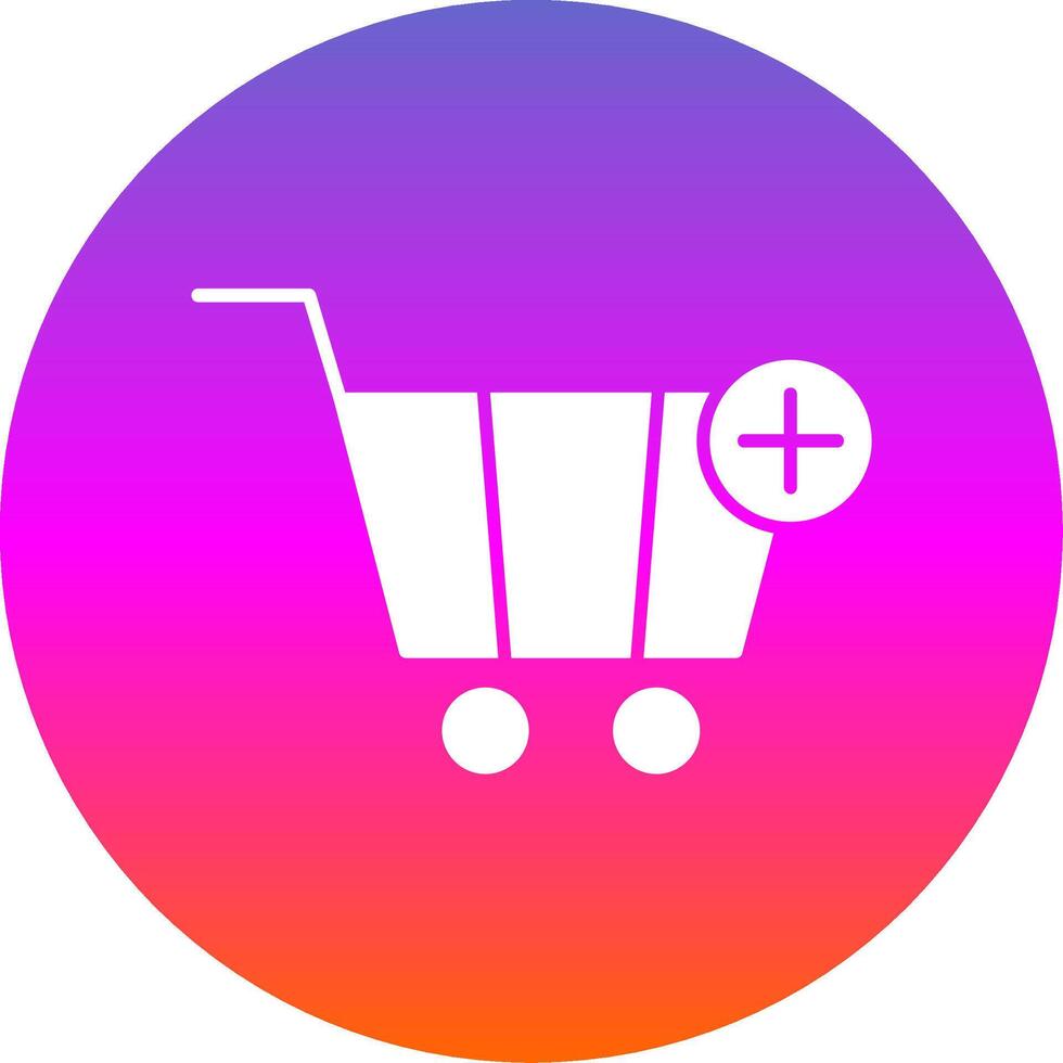 Add To Cart Glyph Gradient Circle Icon vector