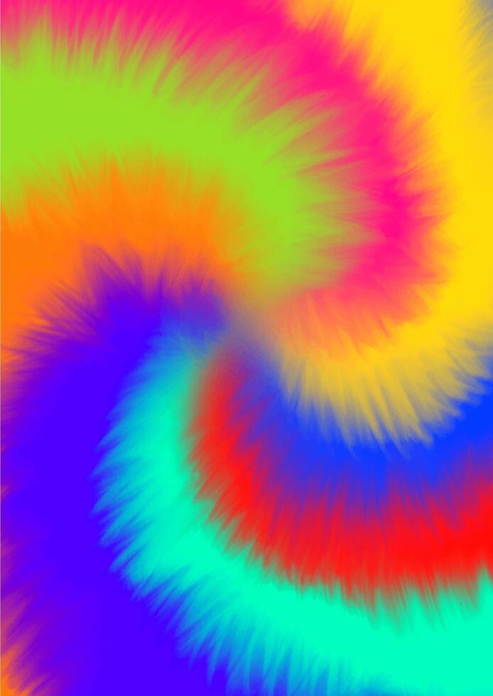 rainbow coloured abstract tie dye swirl background vector