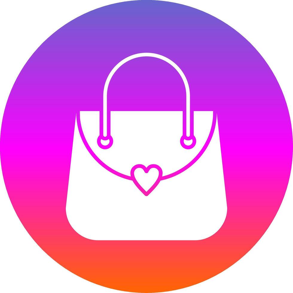 Purse Glyph Gradient Circle Icon vector