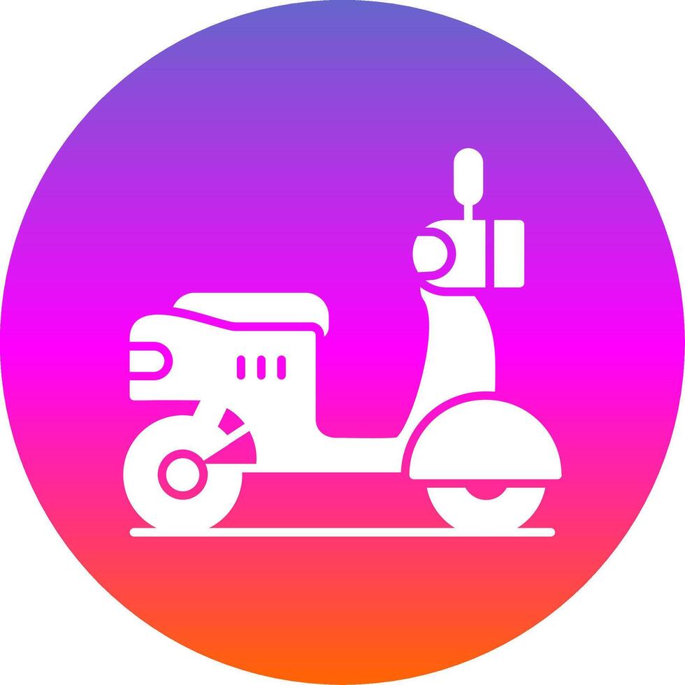 Scooter Glyph Gradient Circle Icon vector