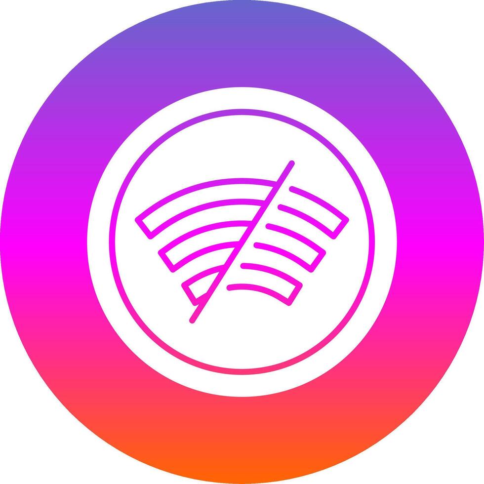 Disconnected Glyph Gradient Circle Icon vector