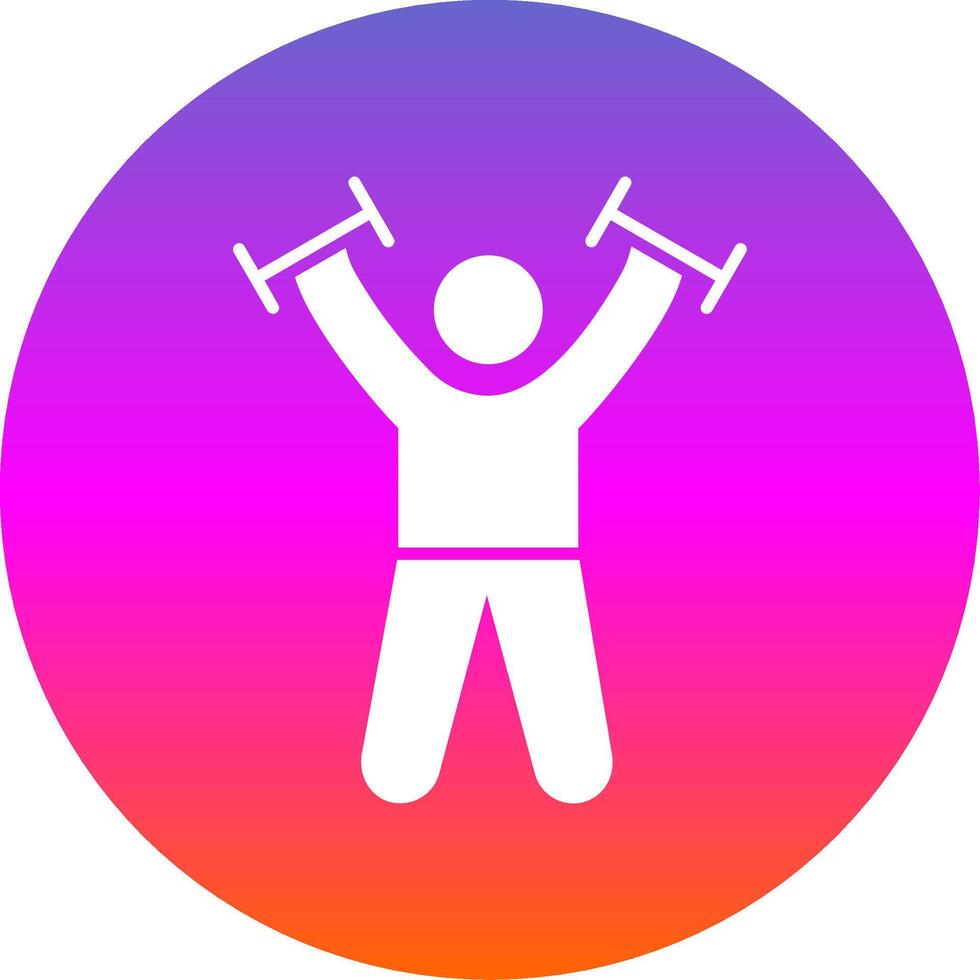 Exercise Glyph Gradient Circle Icon vector