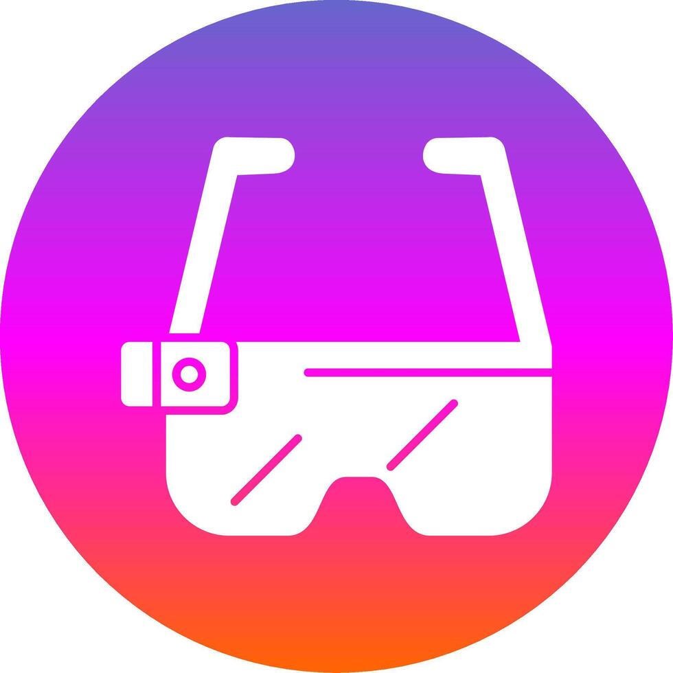 Ar Glasses Glyph Gradient Circle Icon vector