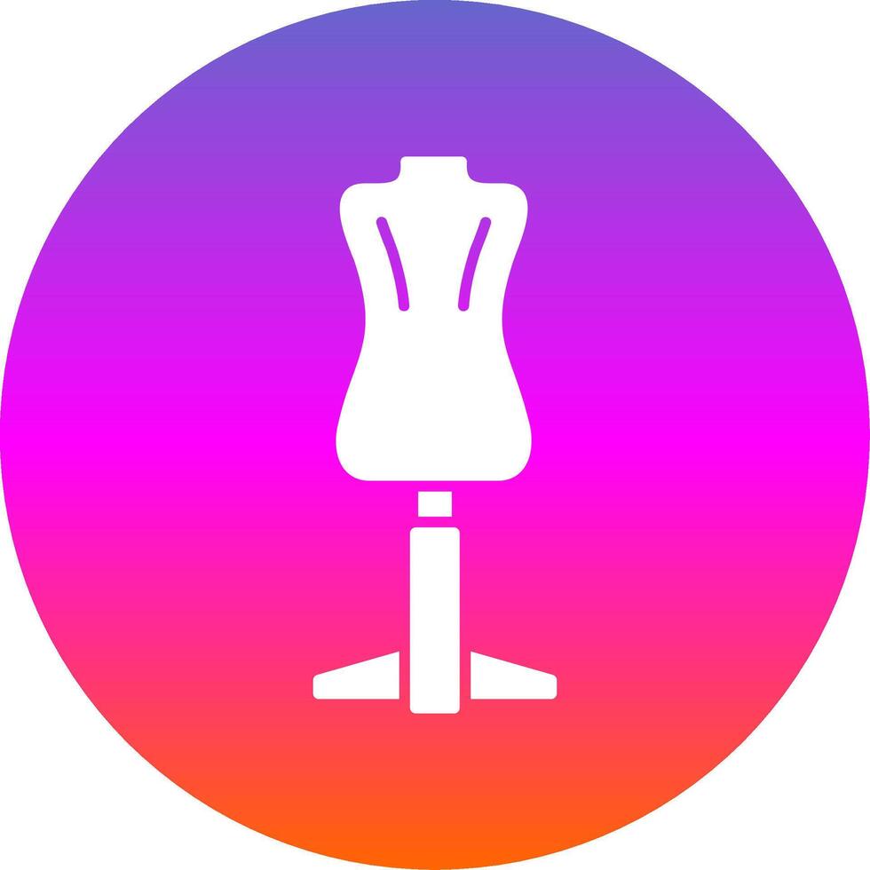 Mannequin Glyph Gradient Circle Icon vector