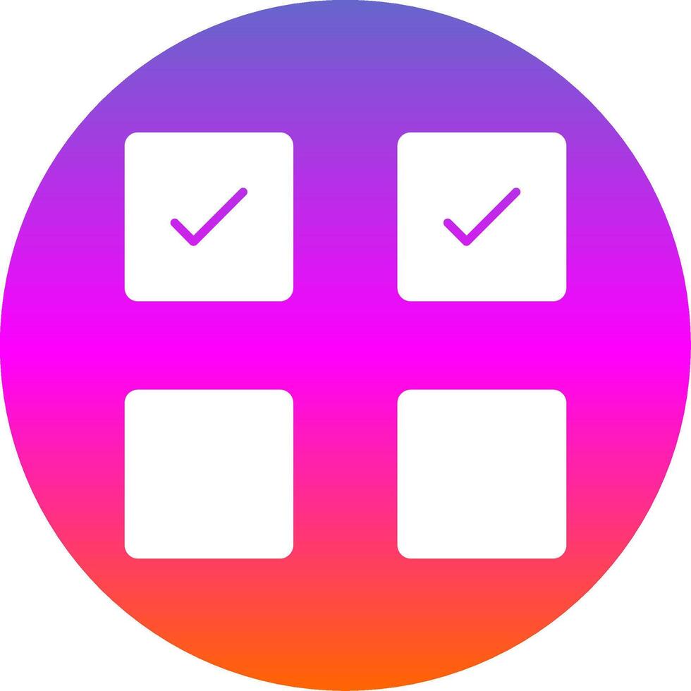 Check Box Glyph Gradient Circle Icon vector