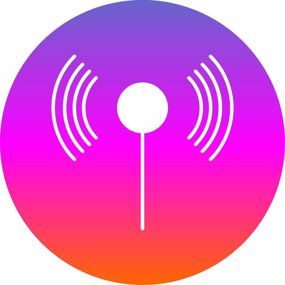 Wifi glifo degradado circulo icono vector