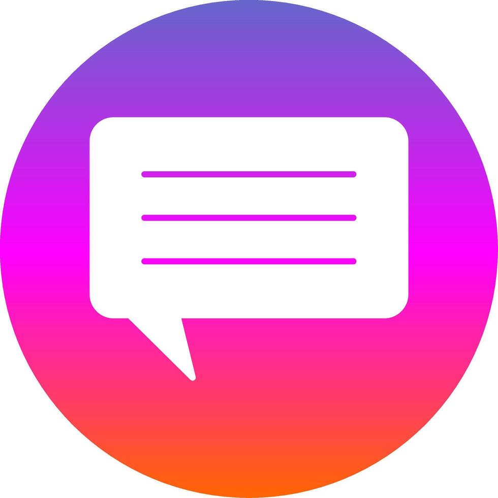 Chat Glyph Gradient Circle Icon vector