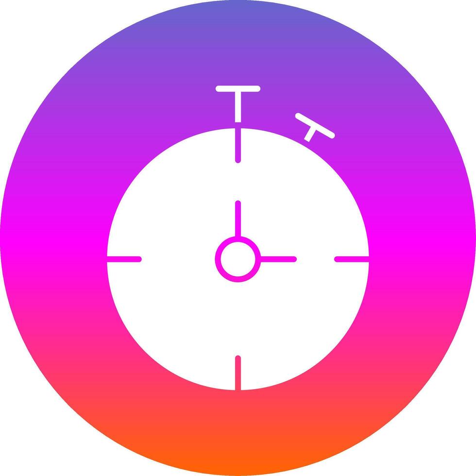 Chronometer Glyph Gradient Circle Icon vector