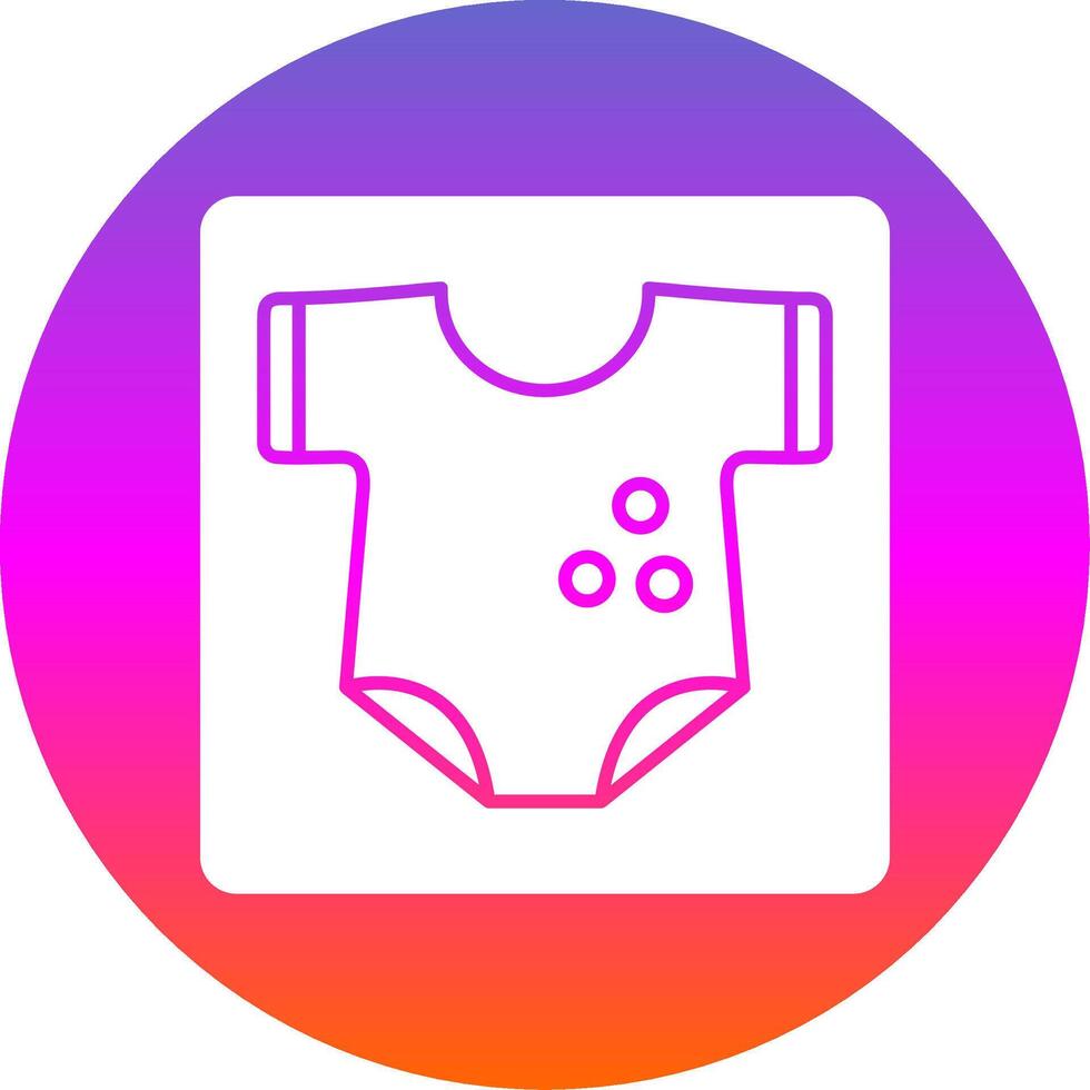 Baby Clothes Glyph Gradient Circle Icon vector