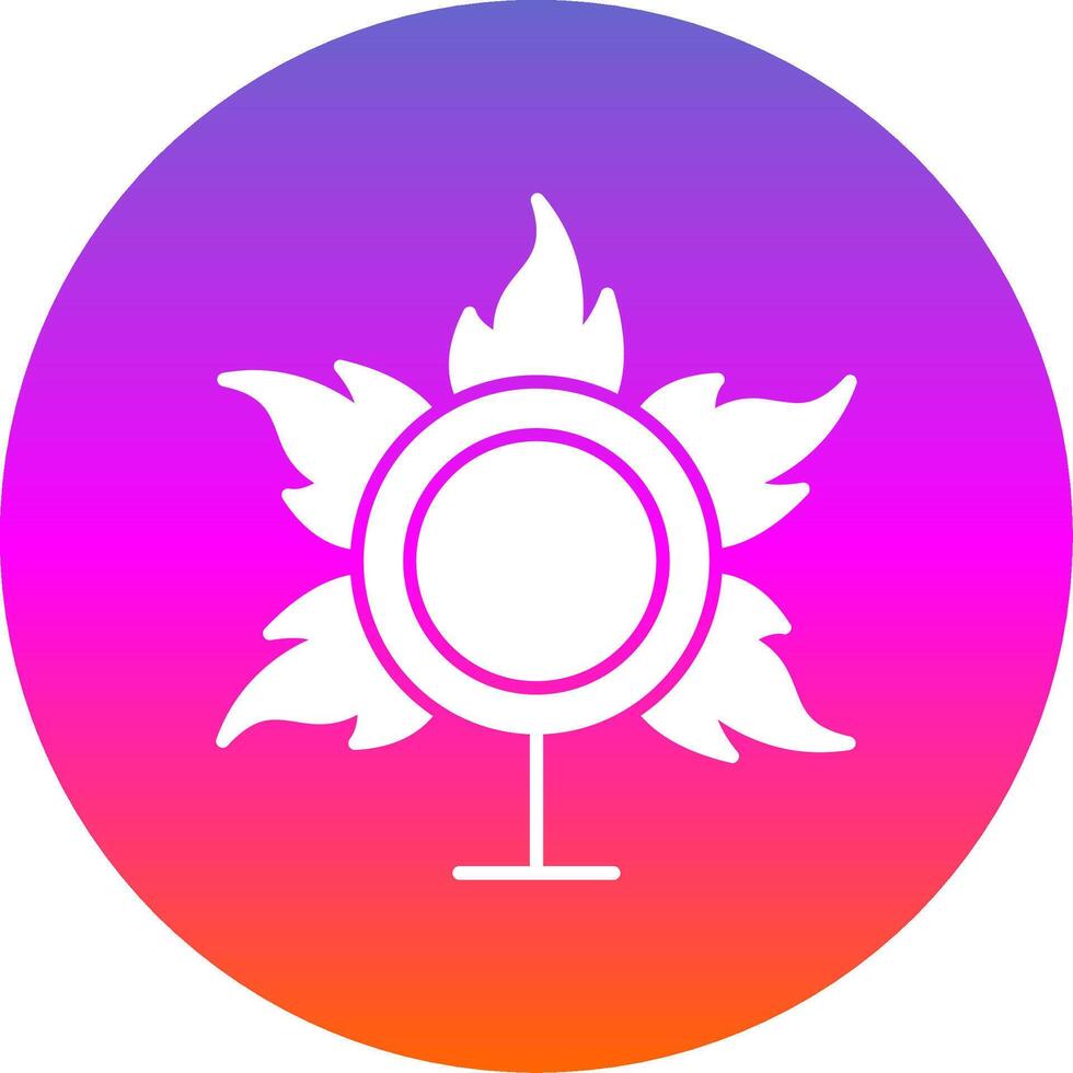Ring Of Fire Glyph Gradient Circle Icon vector