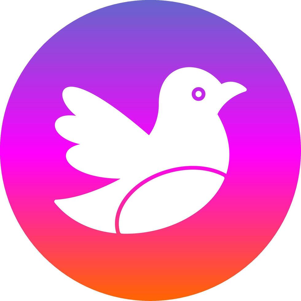 Bird Glyph Gradient Circle Icon vector