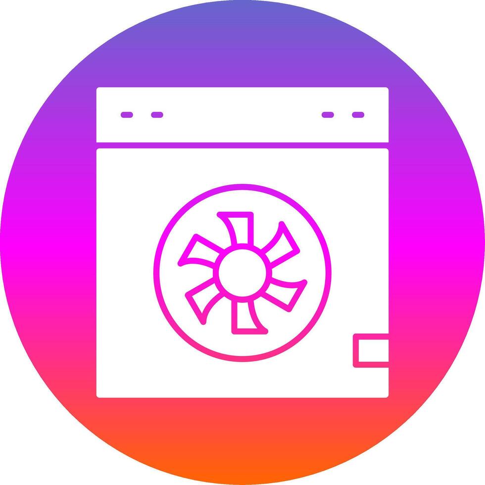 Cooler Glyph Gradient Circle Icon vector