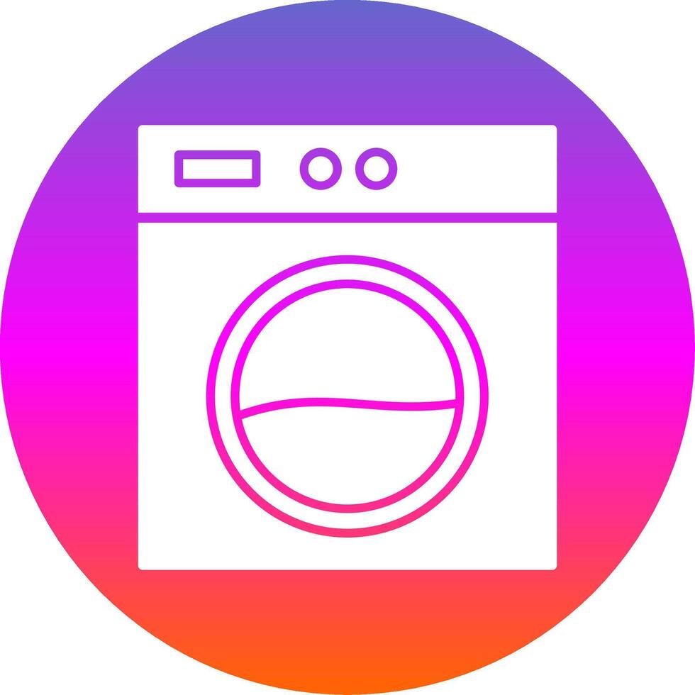 Laundry Machine Glyph Gradient Circle Icon vector