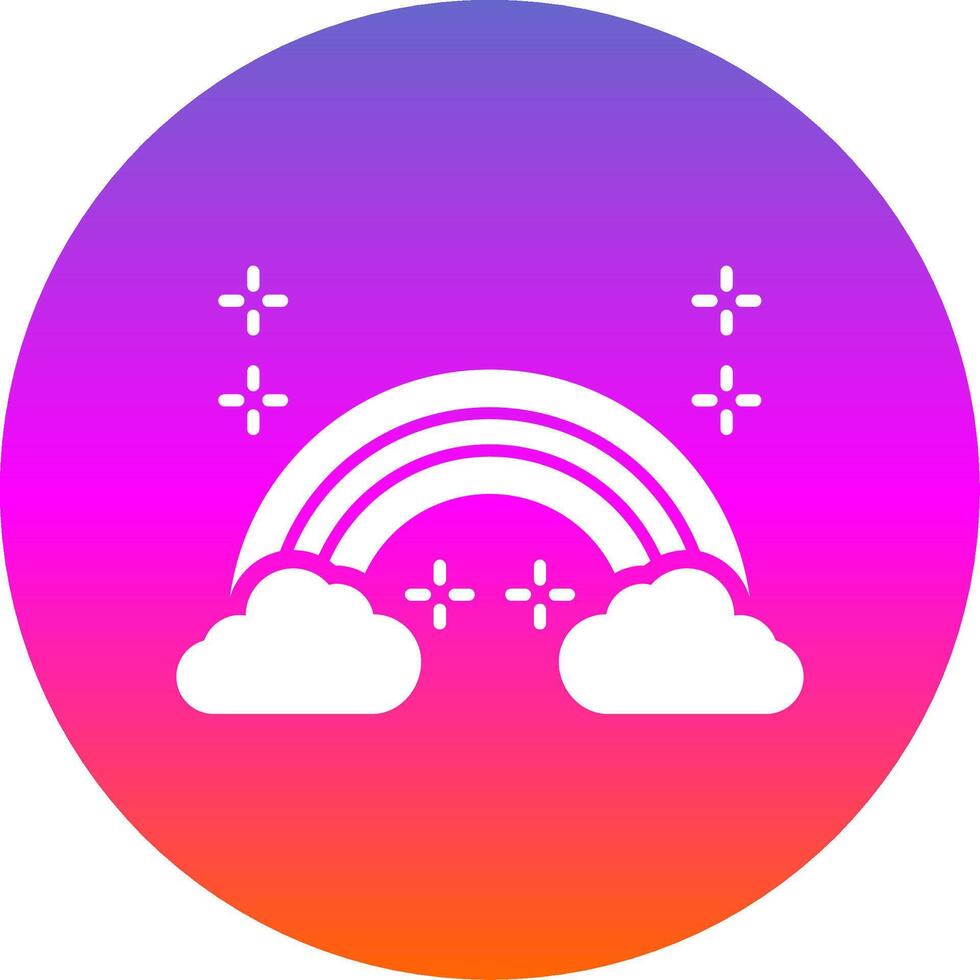 Rainbow Glyph Gradient Circle Icon vector
