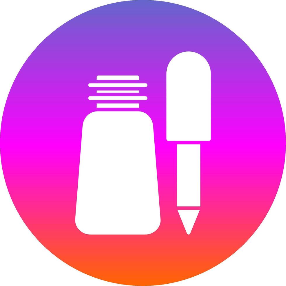 Eyeliner Glyph Gradient Circle Icon vector