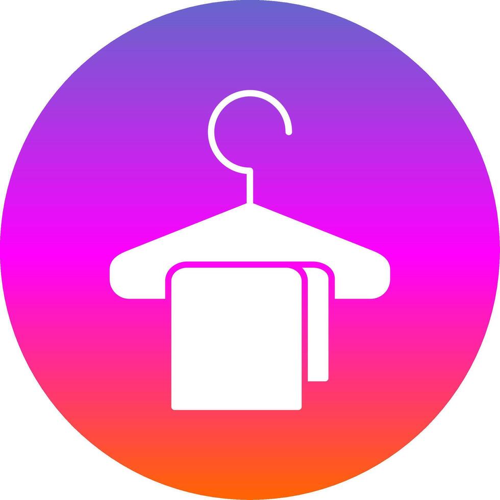 Changing Room Glyph Gradient Circle Icon vector