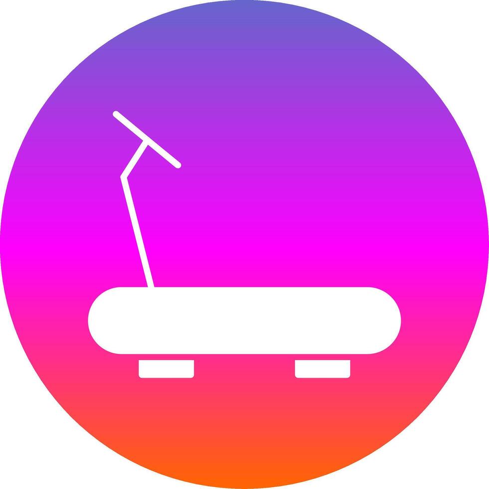 Treadmill Glyph Gradient Circle Icon vector