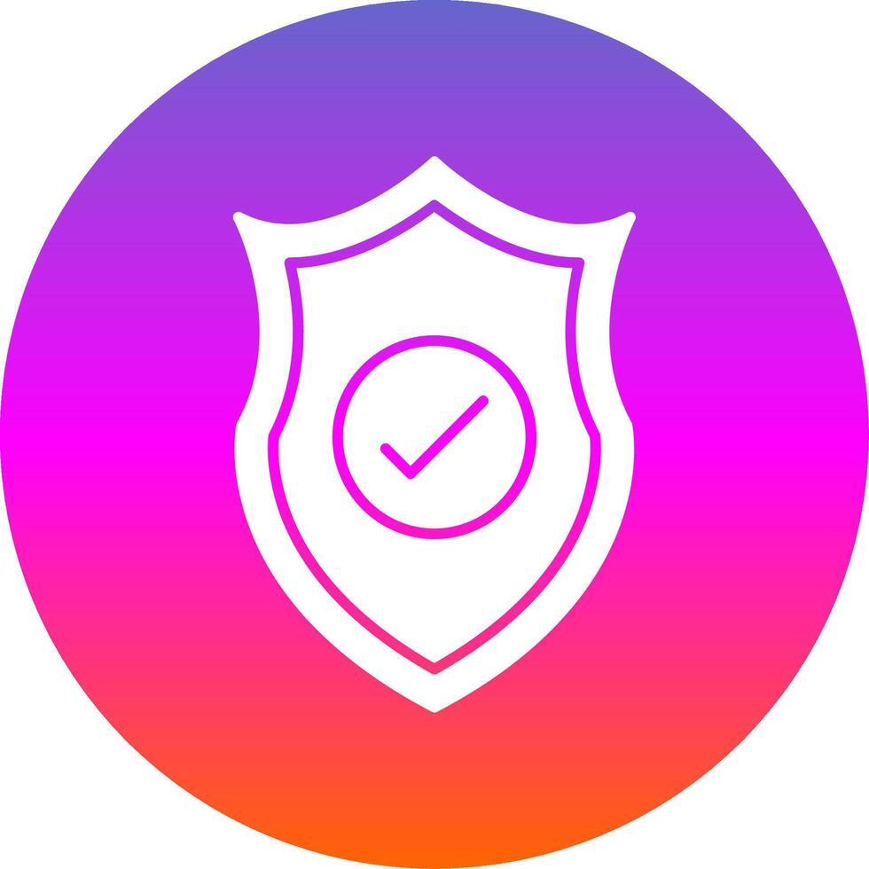 Safety Glyph Gradient Circle Icon vector