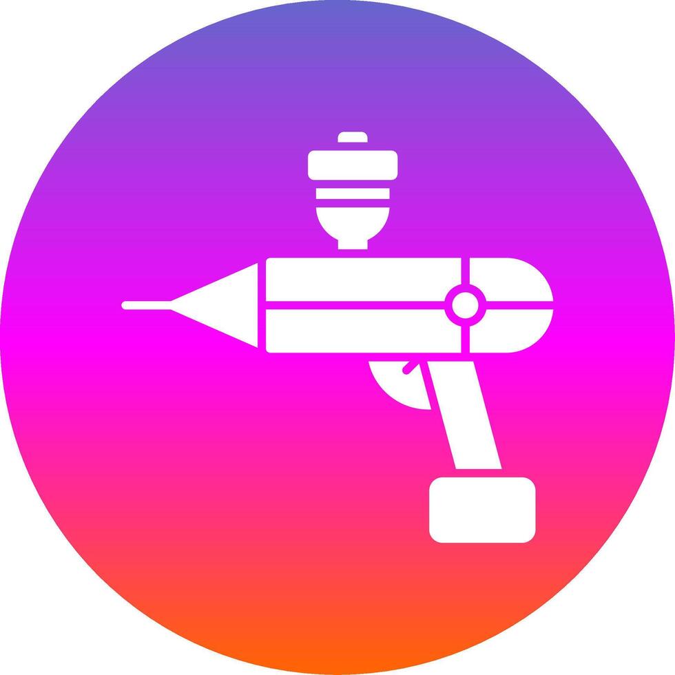 Airbrush Glyph Gradient Circle Icon vector