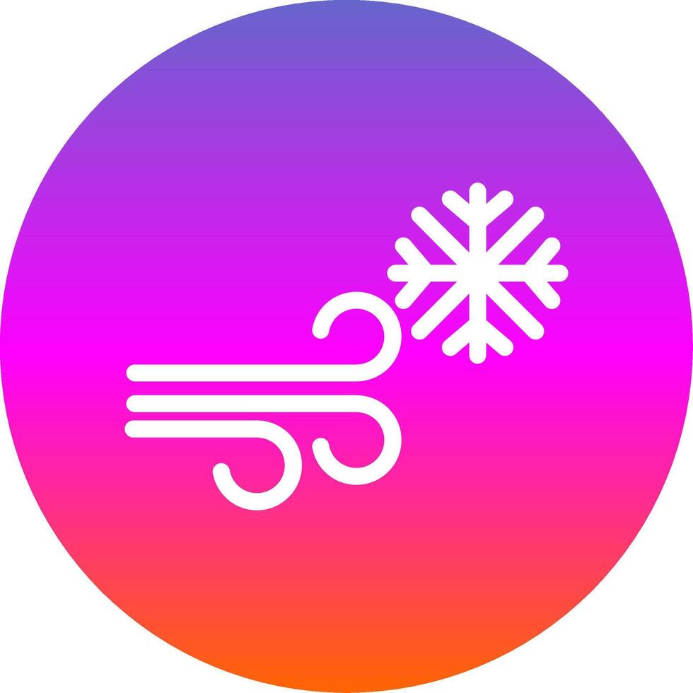 Blizzard Glyph Gradient Circle Icon vector