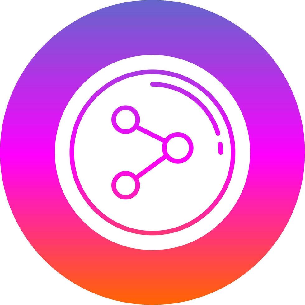 Share Glyph Gradient Circle Icon vector