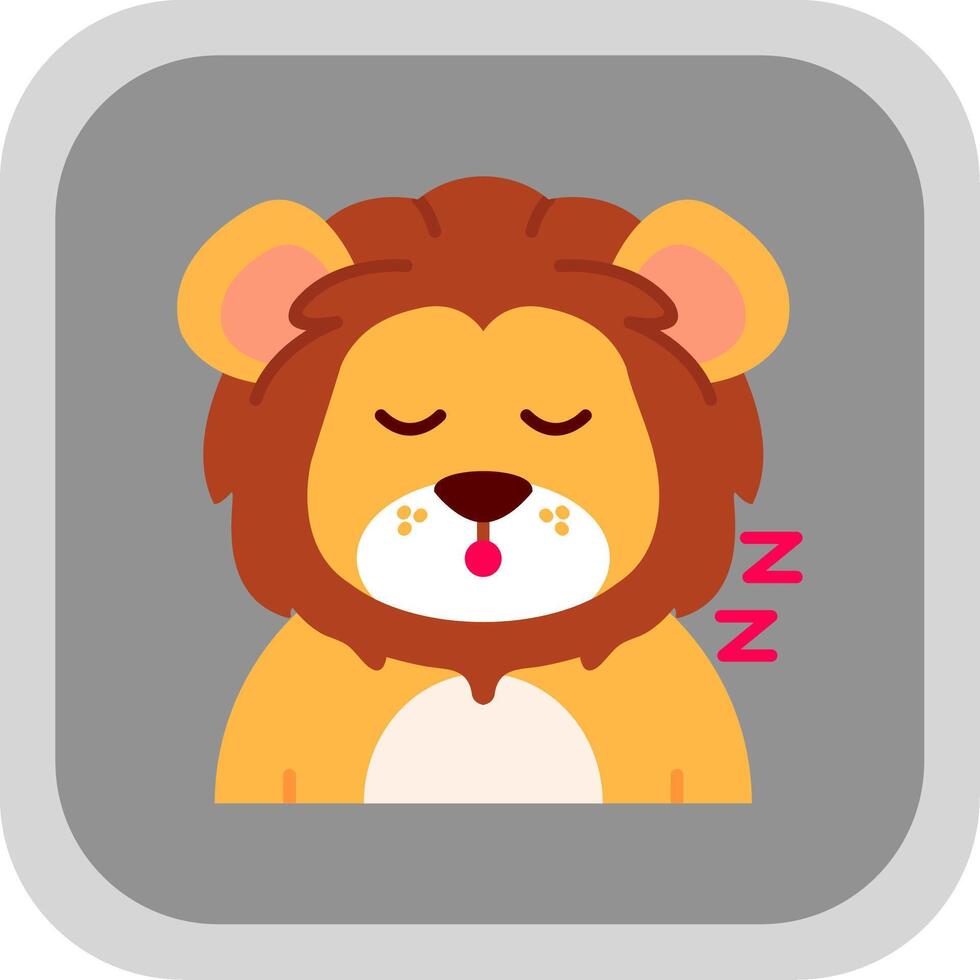 Sleep Flat Round Corner Icon vector
