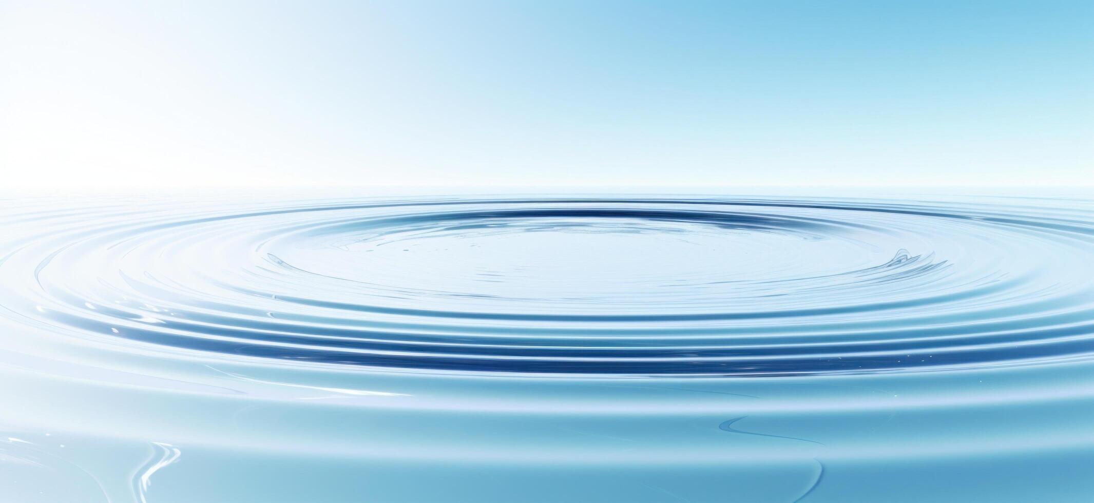 AI generated clean shallow water with a circular centered pool. photo