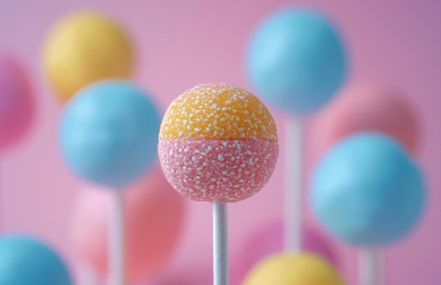 AI generated a small easter lolly with colored candy easter photo
