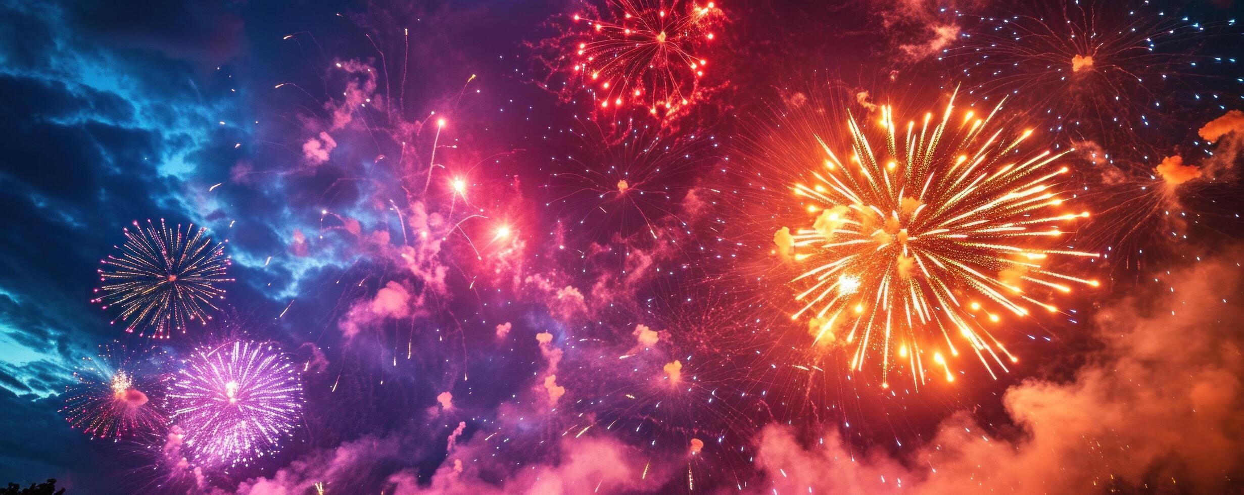 AI generated a huge firework bursting into the sky photo