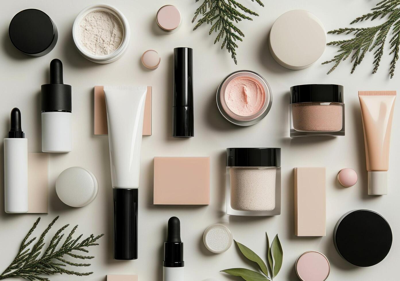 AI generated cosmetic brands offer their products to new customers photo