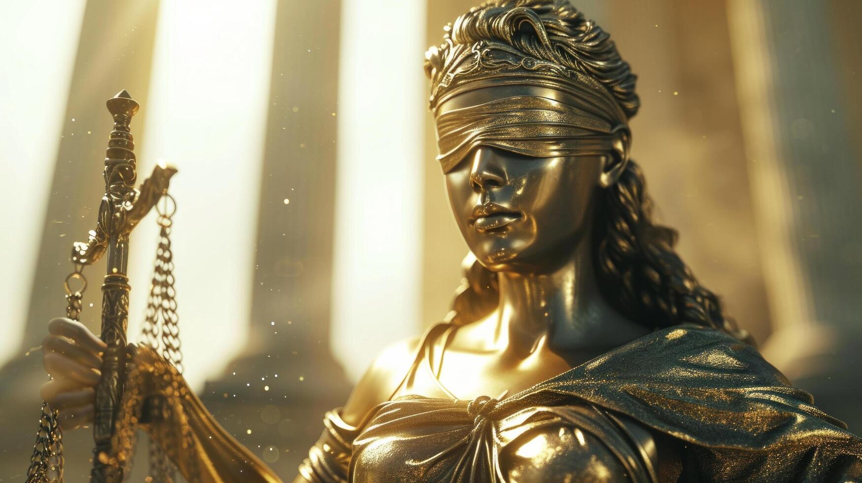 AI generated blindness law for justice, lawyer photo