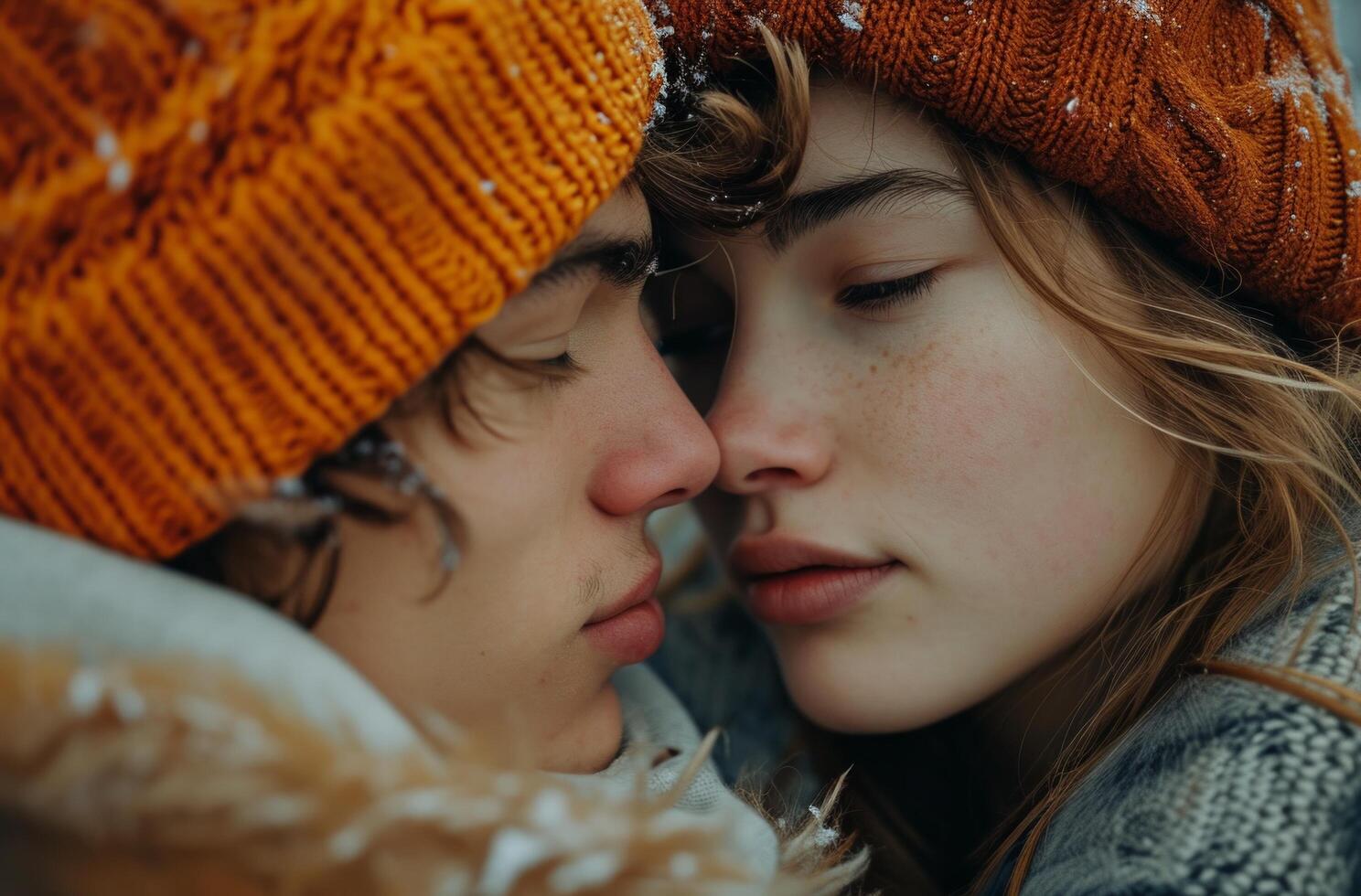 AI generated couples, don't be afraid to touch each other photo