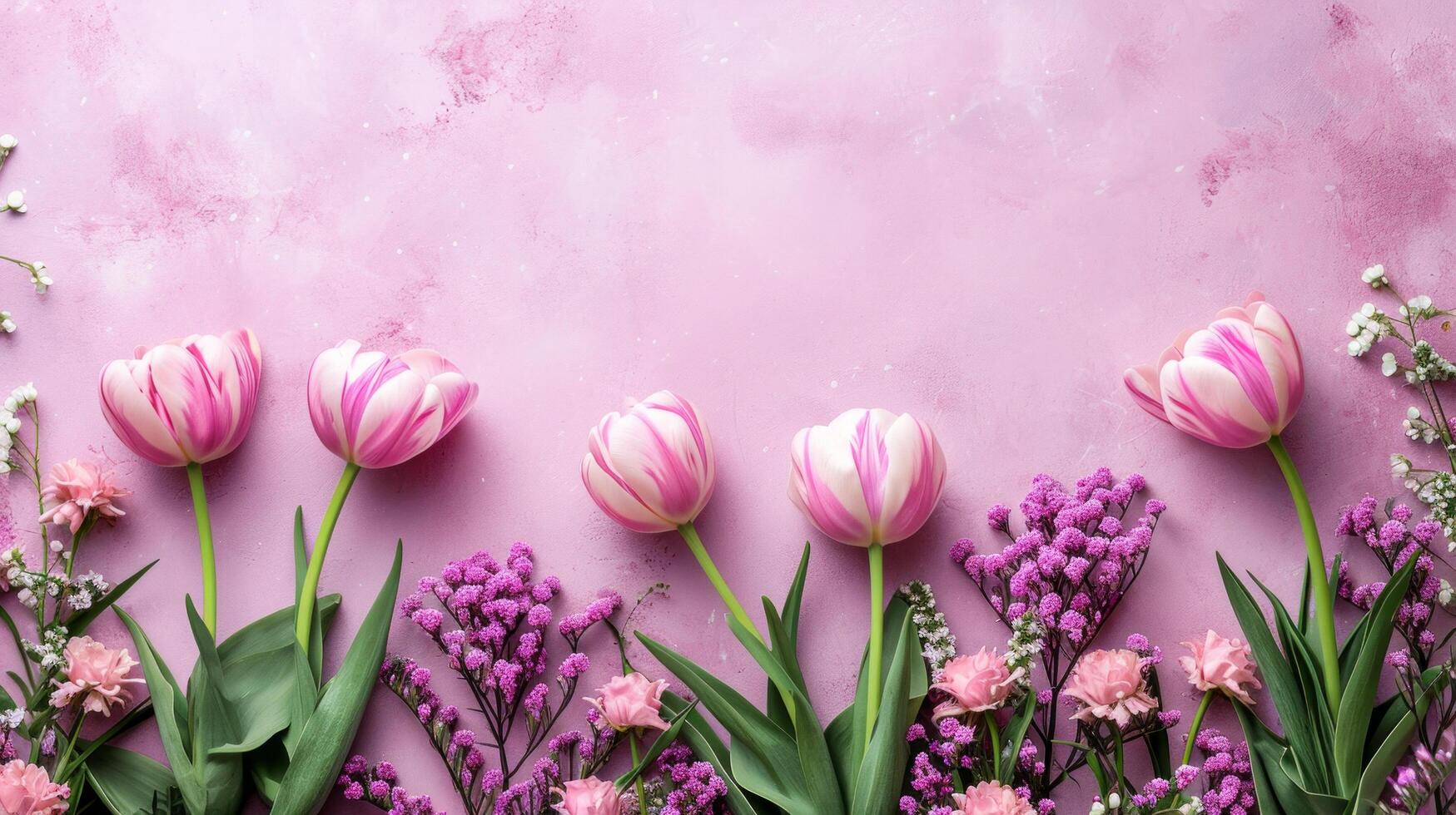 AI generated Mother's day party background with copy space photo