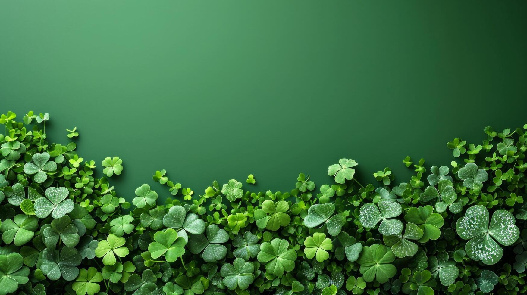 AI generated st. Patrick's day garden party background with copy space photo