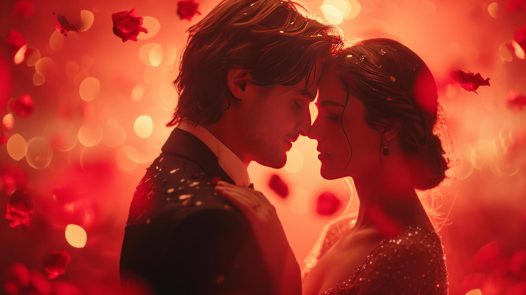 AI generated Serenade of Love. A musical, enchanting atmosphere for your love story promotion photo
