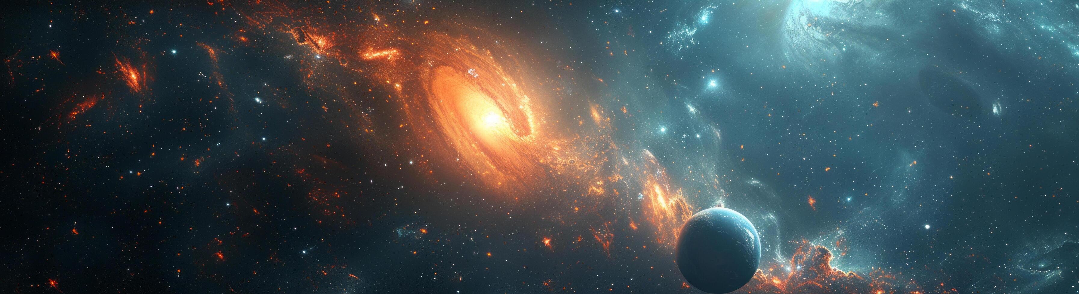 AI generated Beautiful photos of space with planets of the solar system