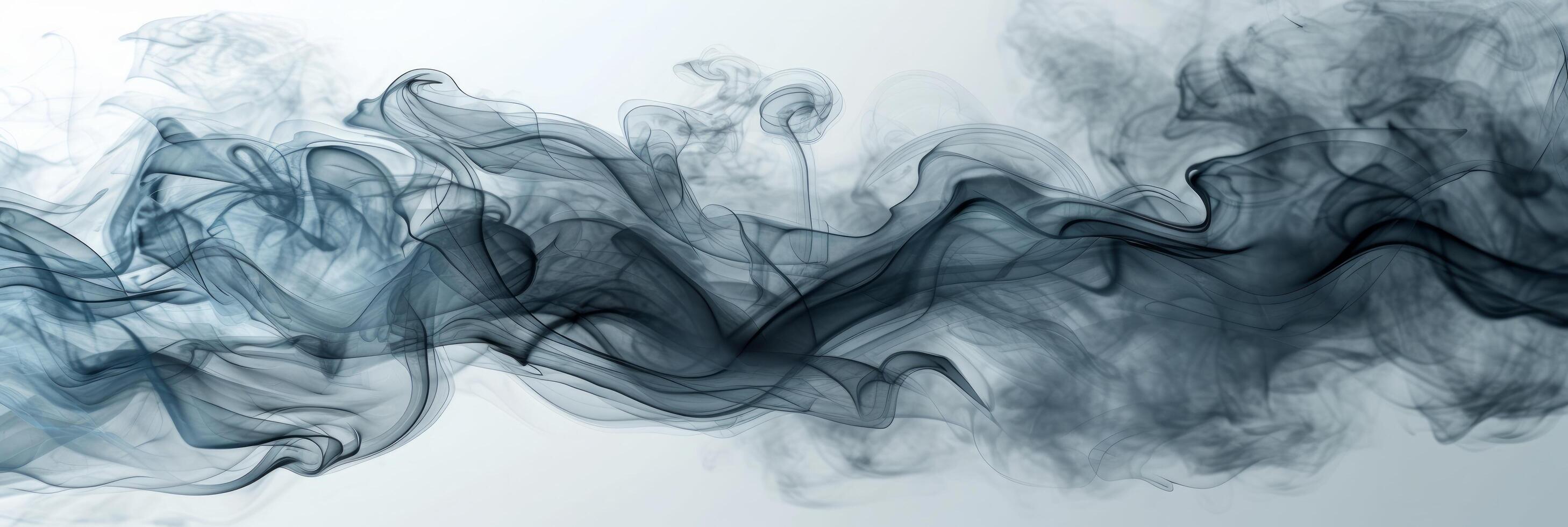 AI generated Abstract background made of gray smoke photo