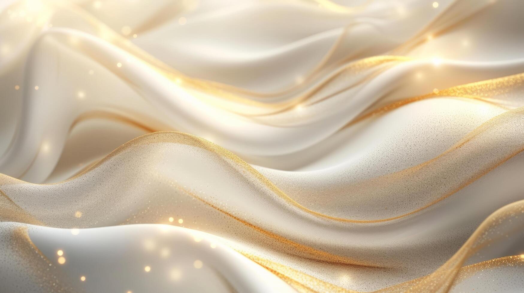 AI generated Abstract cream luxury background with thin gold threads photo