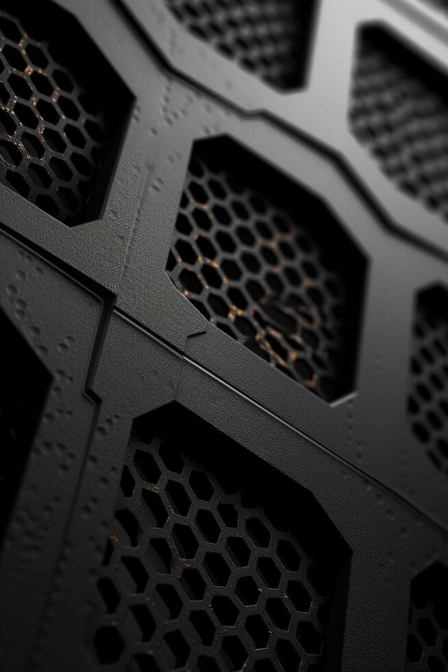 AI generated Abstract dark metal 3D background photo
