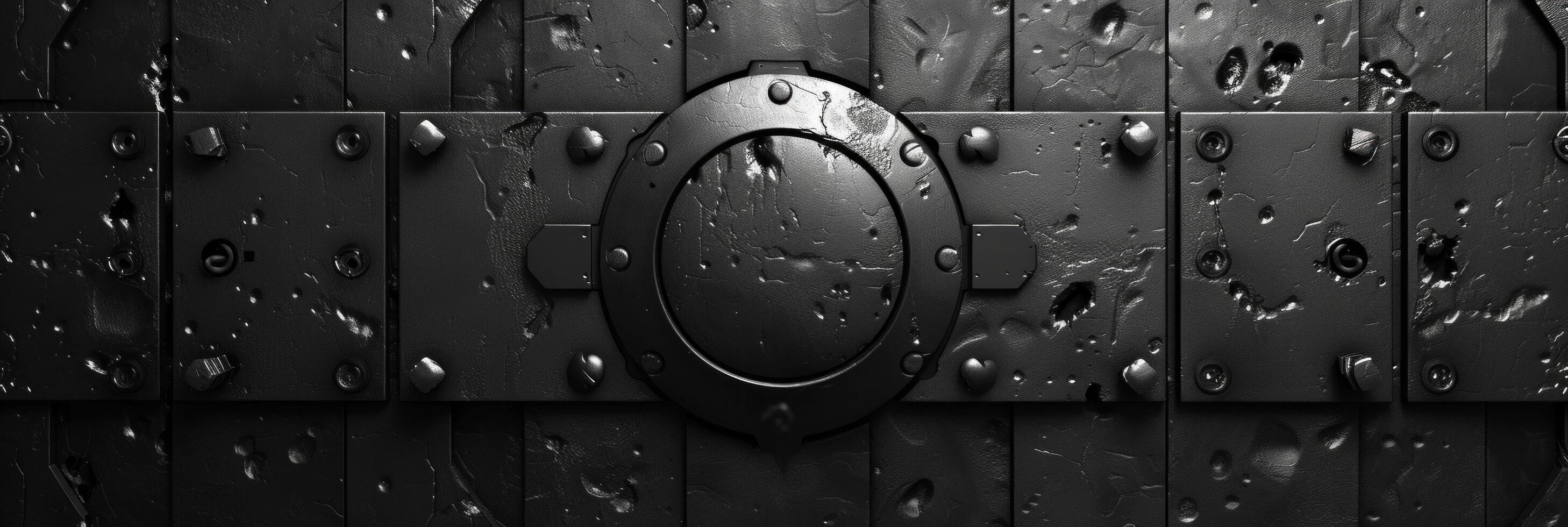 AI generated Abstract dark metal 3D background photo